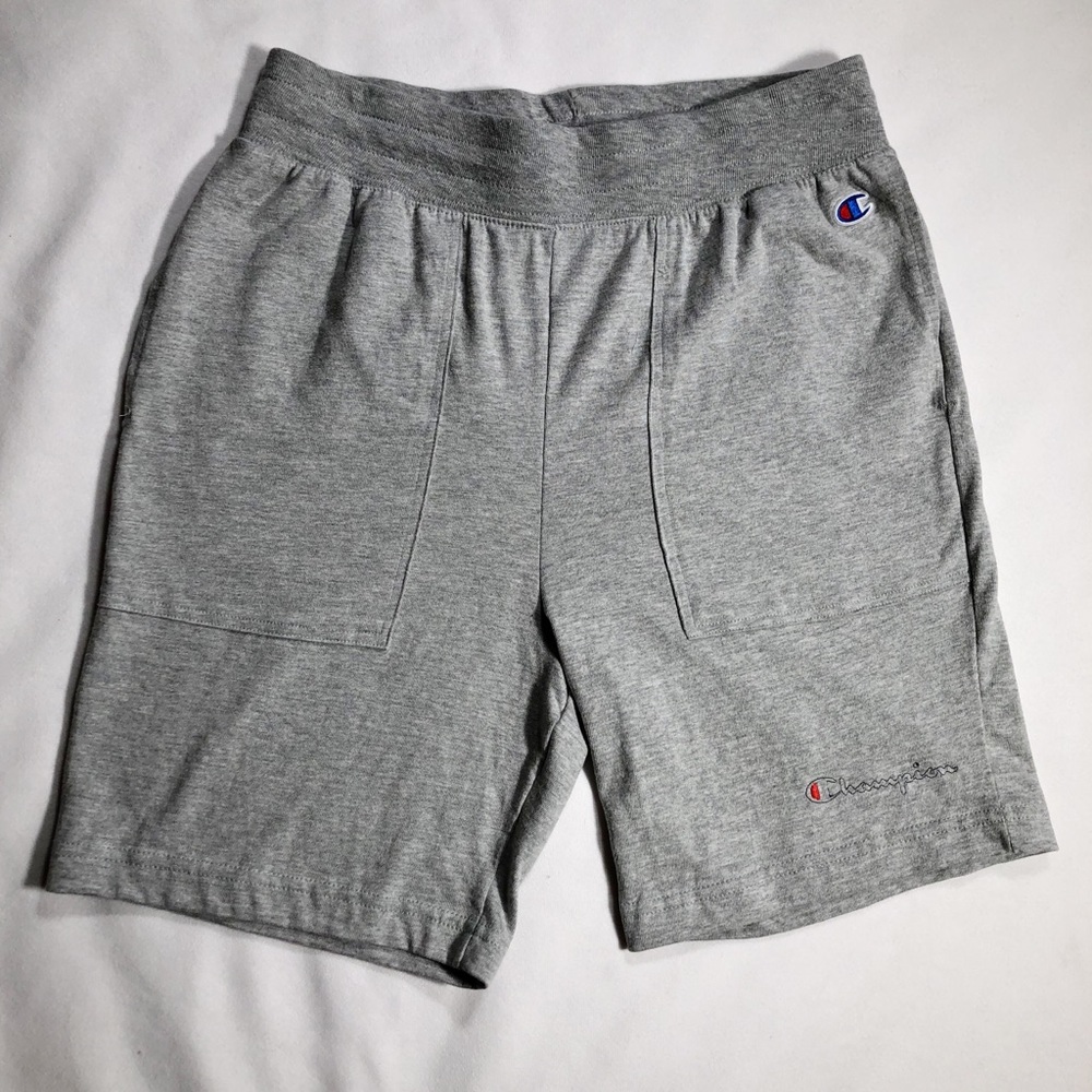 Champion Unisex 7-inch Middleweight Jersey Shorts Oxford Grey Size Medium